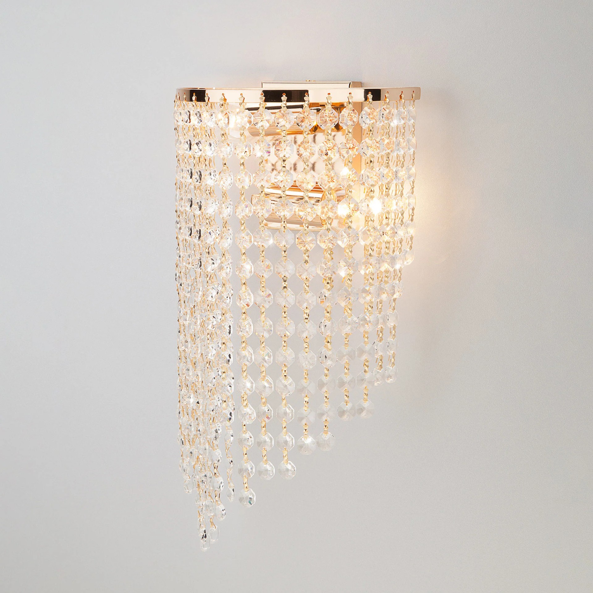 Настенное бра Eurosvet Cinila 3102/2 золото/прозрачный хрусталь Strotskis