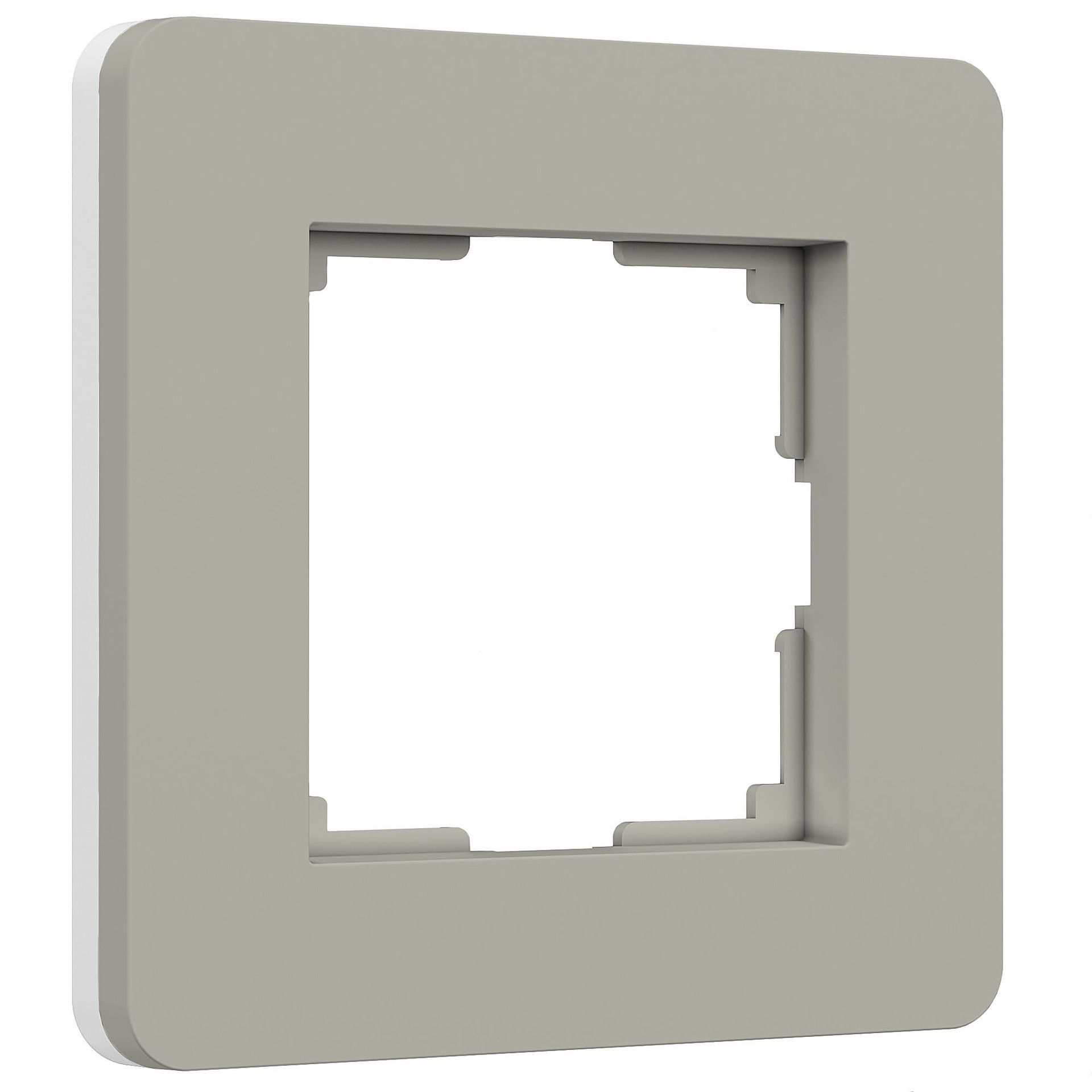 Рамка Werkel Split дымчатый/белый, soft-touch W0013067/ Рамка на 1 пост Split (дымчатый/белый, soft-touch)