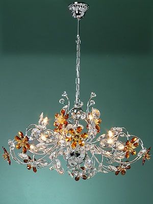 Люстра подвесная с цветочками V5006 V5006/12 Vitaluce