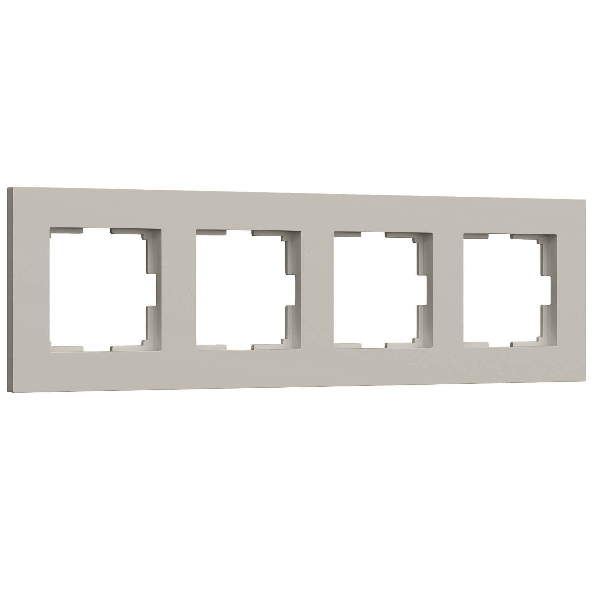 Рамка Werkel W0042917/ Рамка на 4 поста Slab (дымчатый софт)