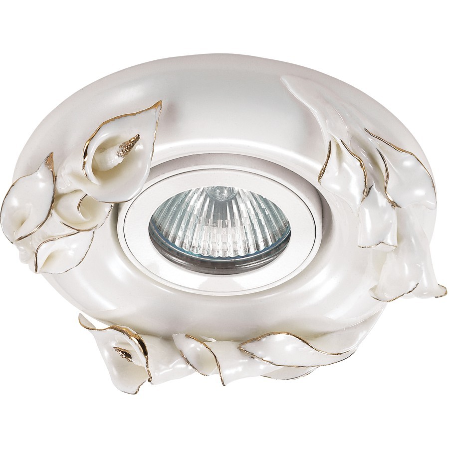 Встраиваемый светильник с цветочками Farfor 370039 Novotech