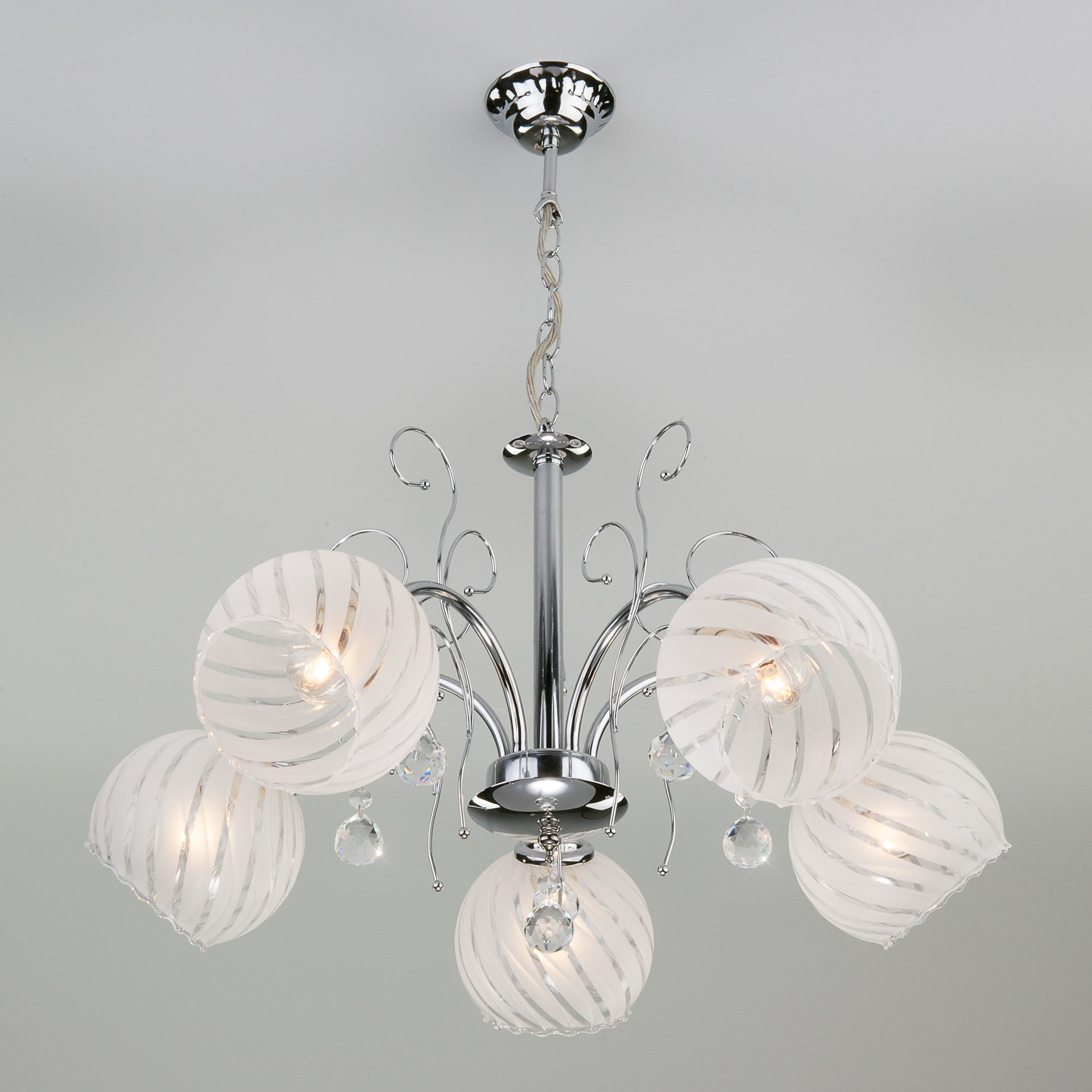 Подвесная люстра Eurosvet Lotos 30002/5 хром