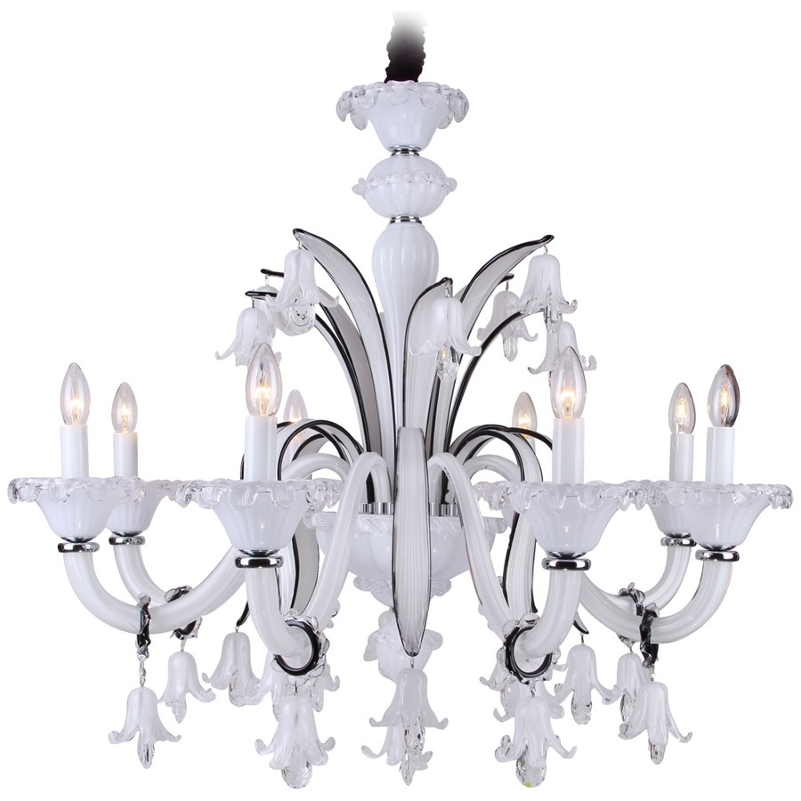 Люстра подвесная с цветочками El Paso 477/8-White ID lamp