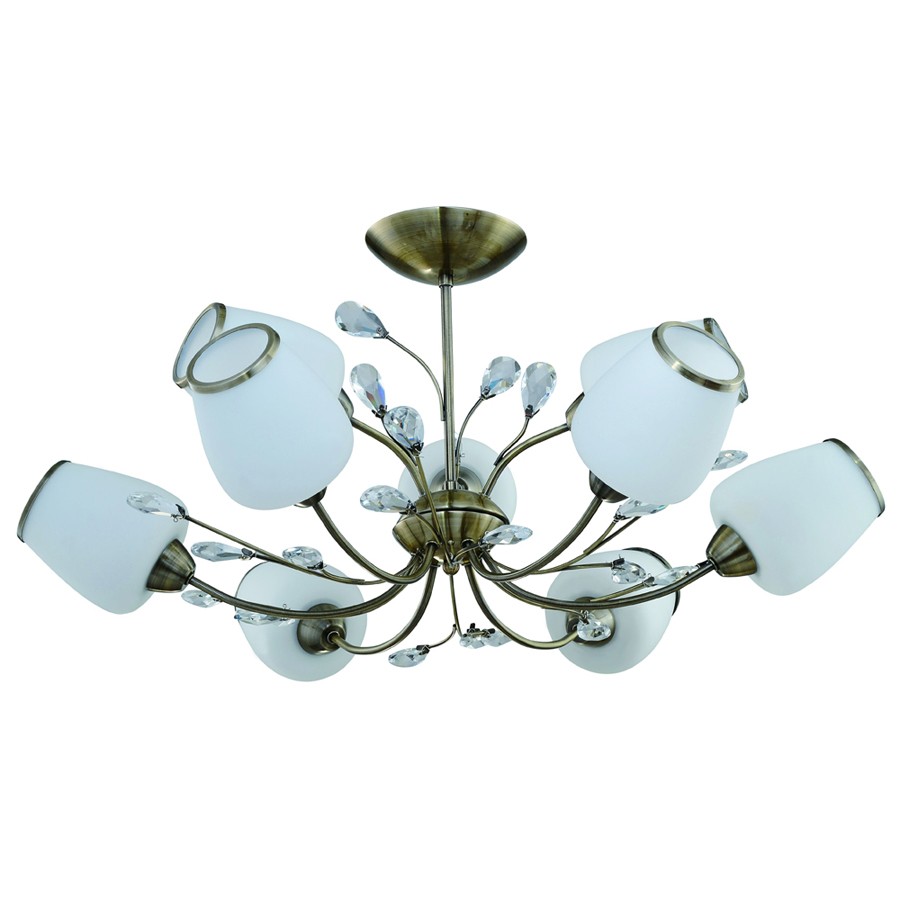 Потолочная люстра ID lamp Fremont 834/9PF-Oldbronze