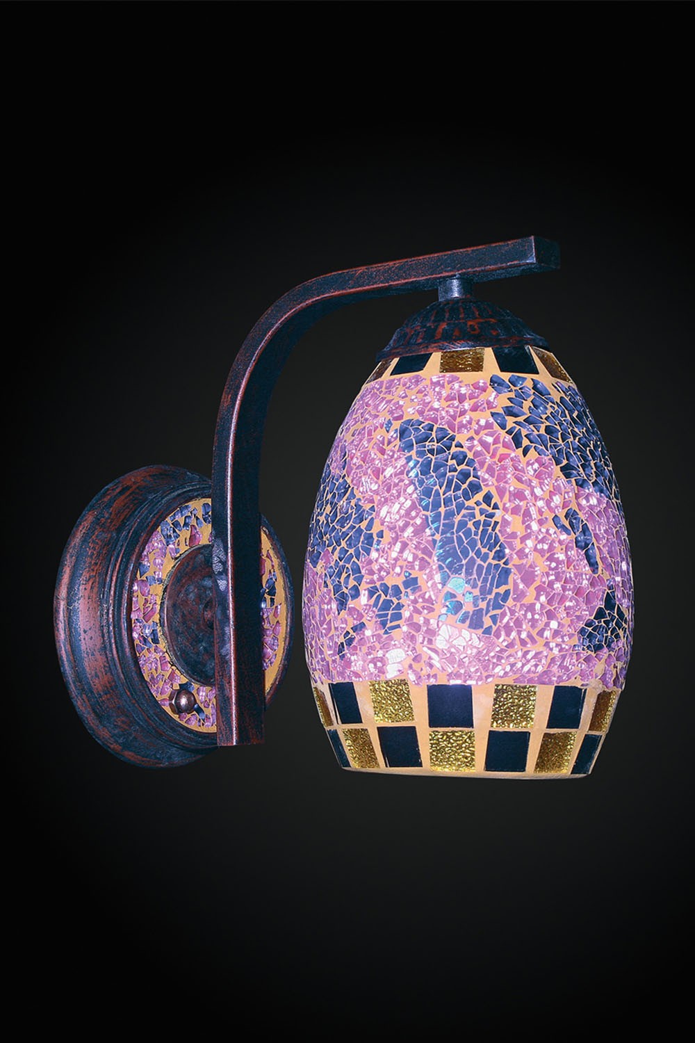 Настенное бра Максисвет 3-2123-1-BKSH E27