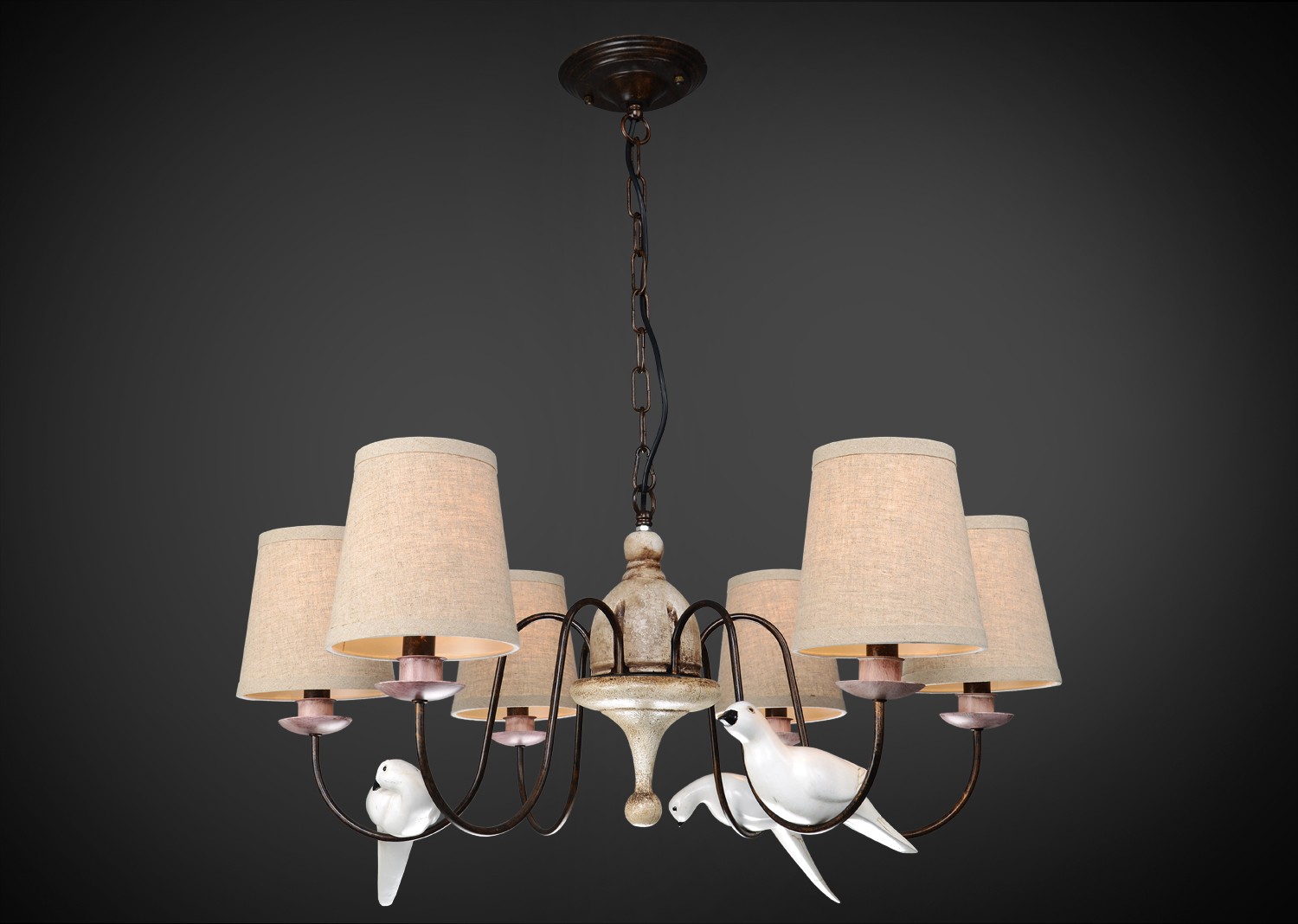 Люстра с птичками 4901 2-4901-6-WH E14 Максисвет