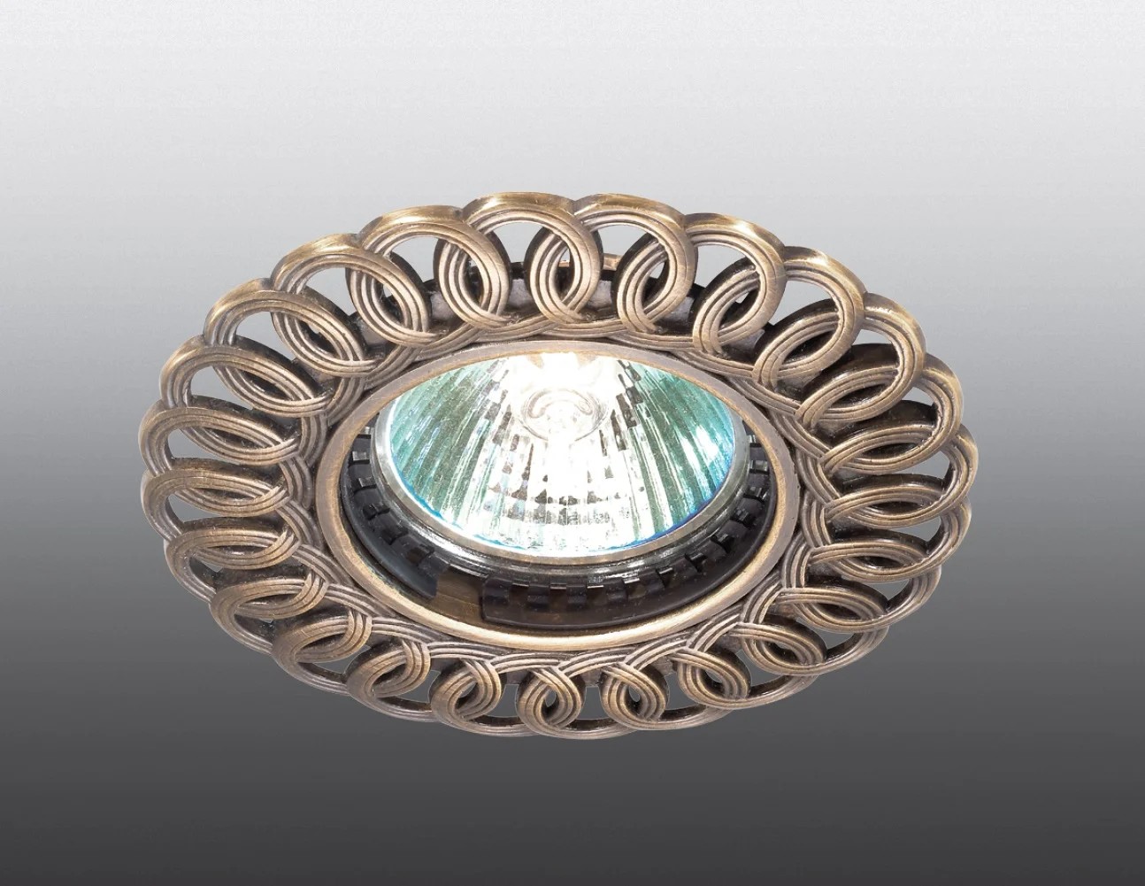 Встраиваемый светильник с узорами Flower 369878 Novotech