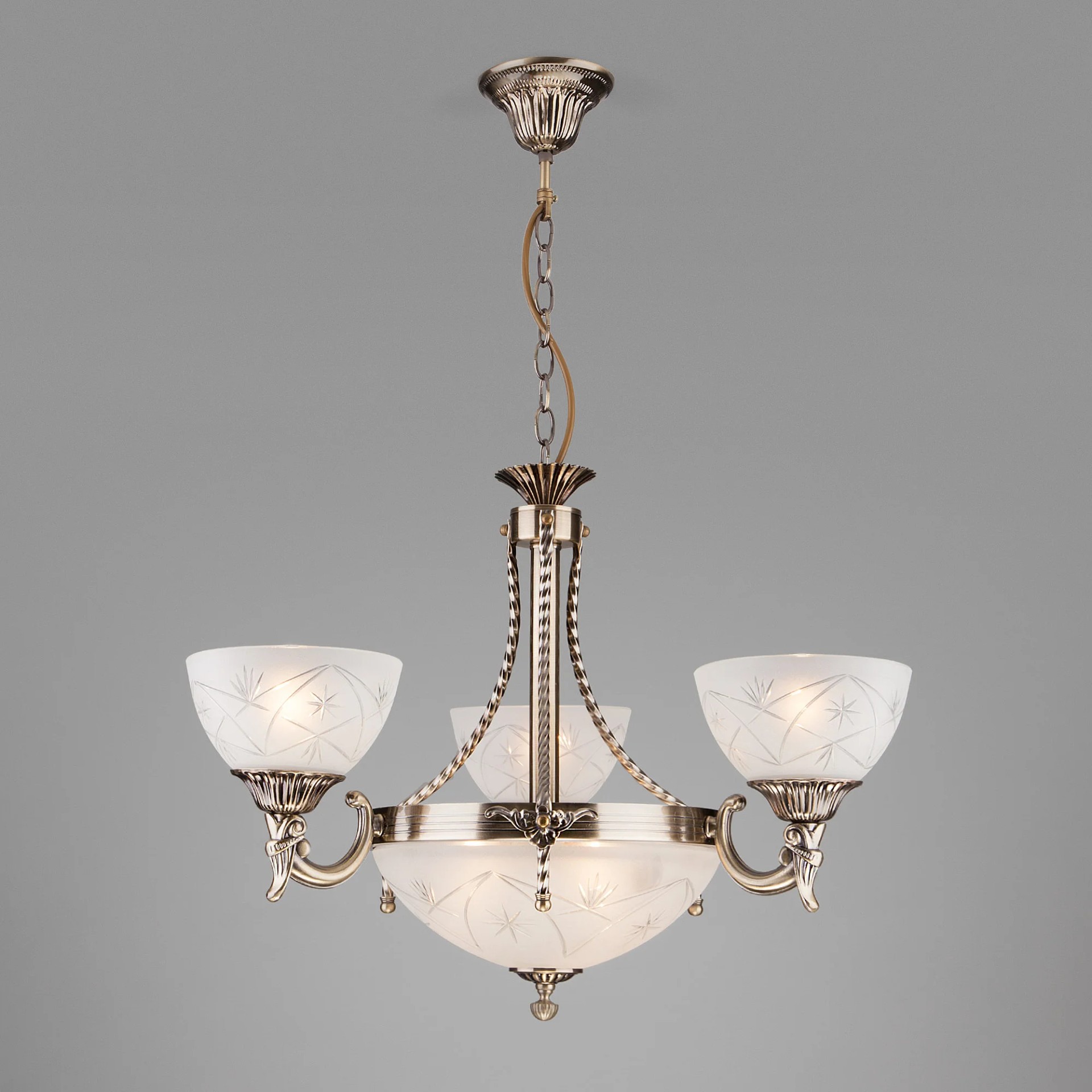 Подвесная люстра Eurosvet Kleo 60006/6 античная бронза