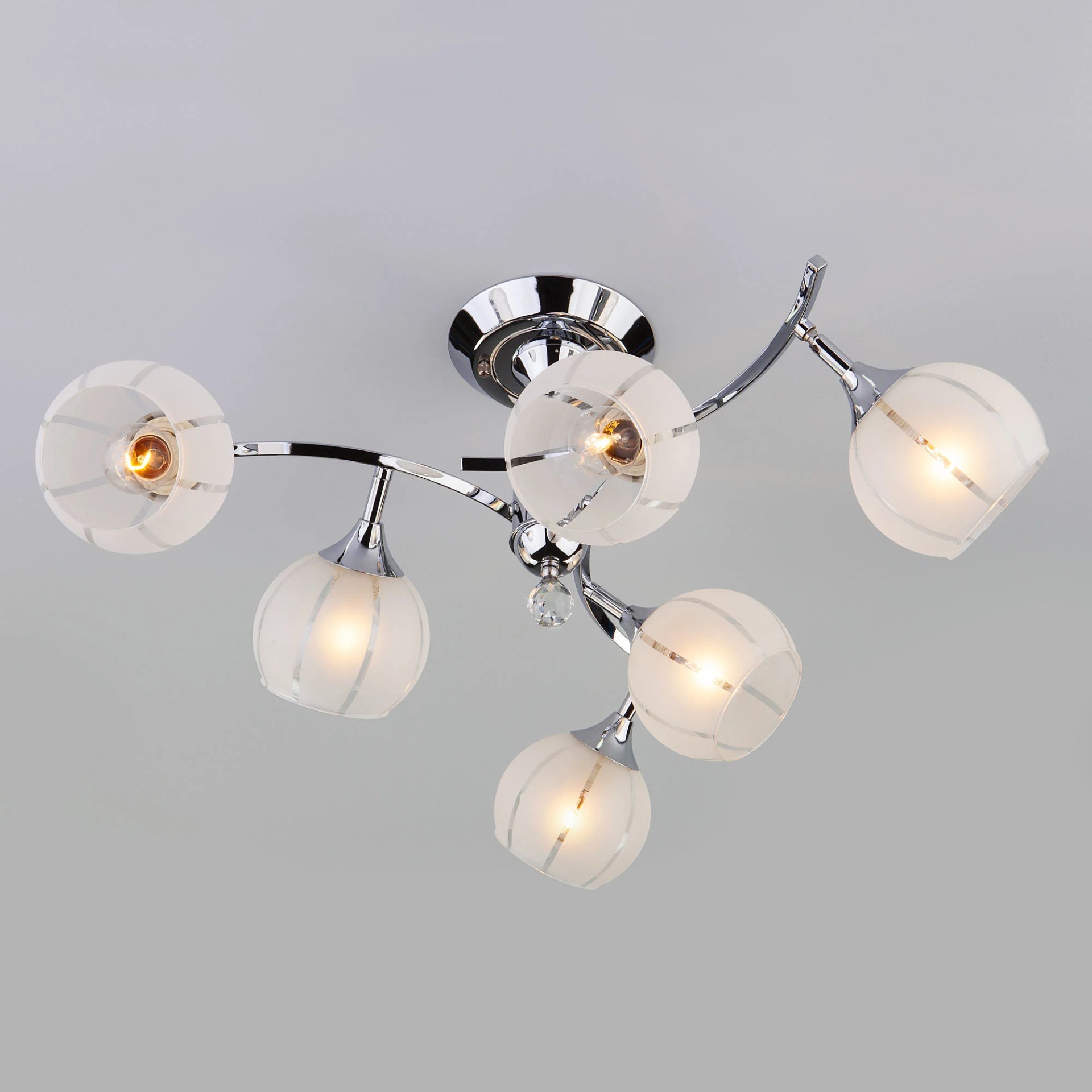 Потолочная люстра Eurosvet Libre 3353/6 хром/белый