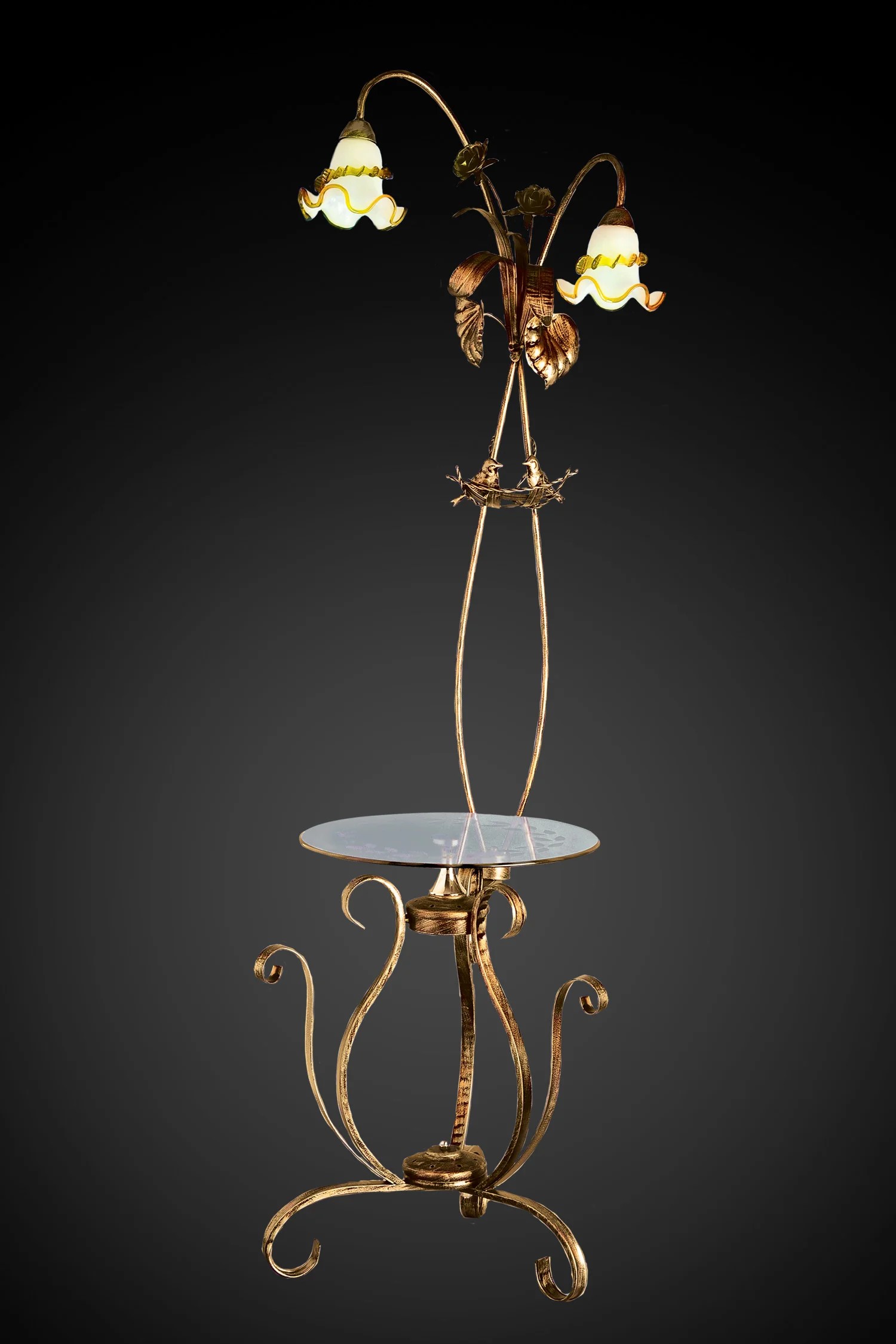 Торшер с цветочками 4438 4-4438-2-AB E14 Максисвет