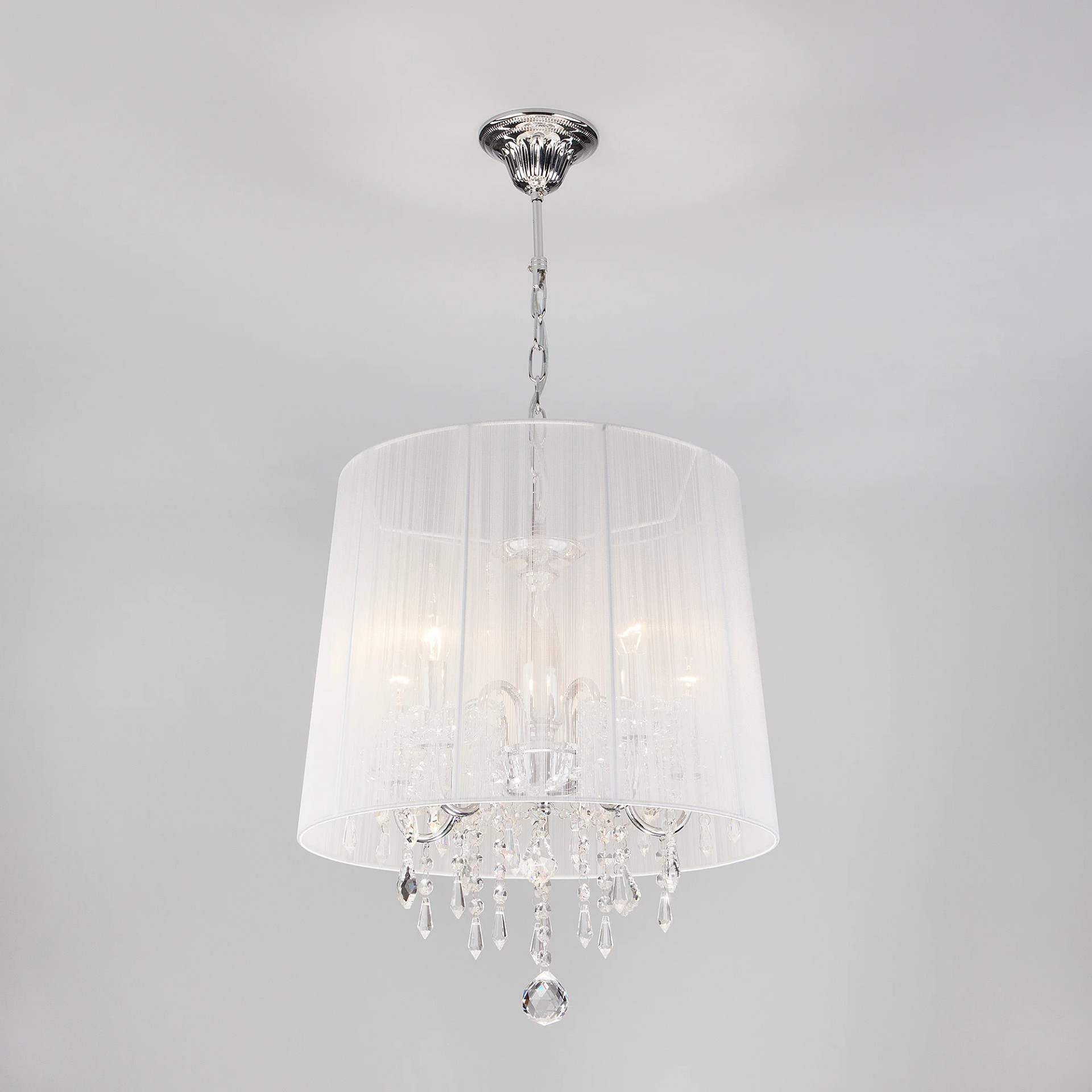 Подвесная люстра Eurosvet 2045 2045/5 хром/белый